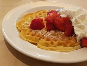 pancake and strawberries on top thumbnail