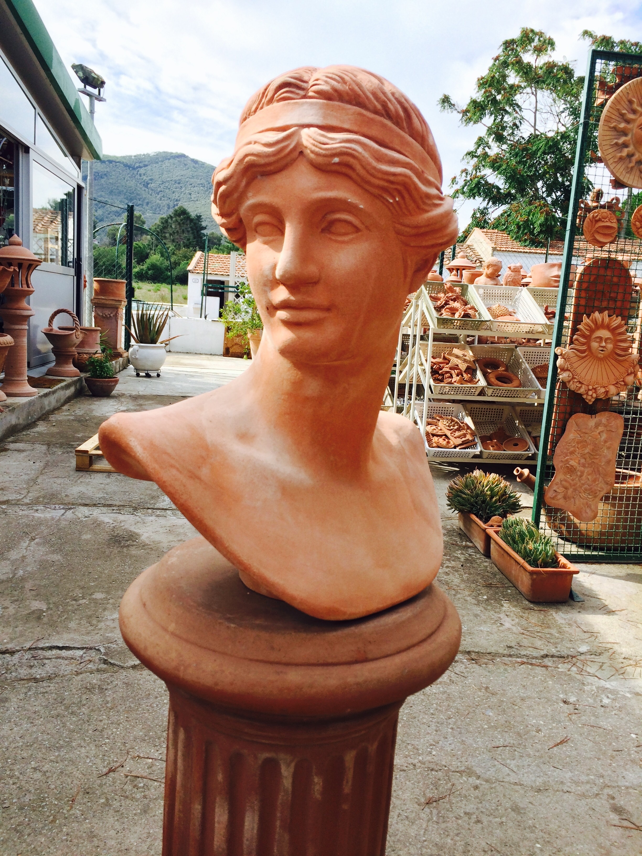 woman's bust sculpture