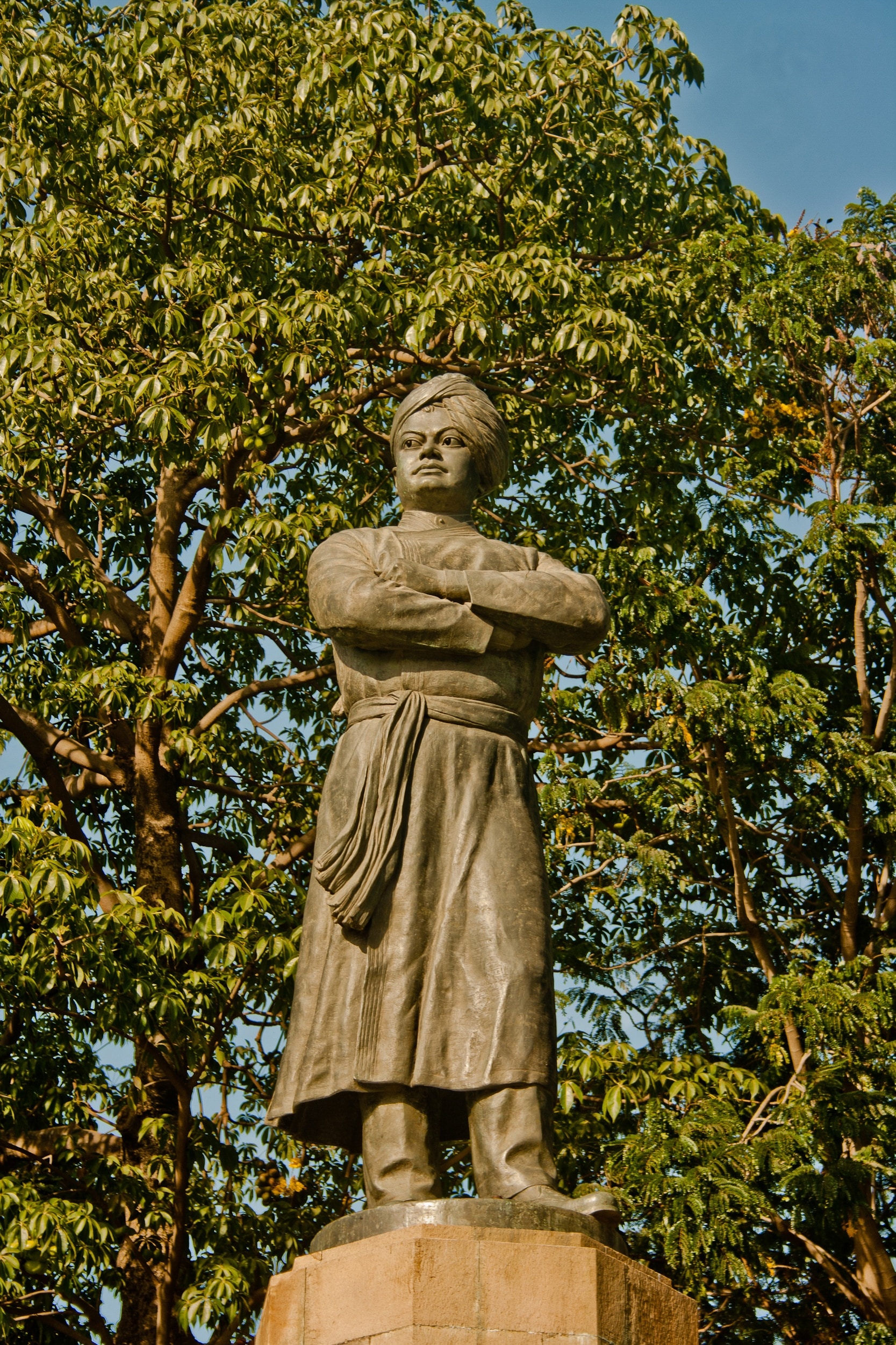 photograph of a man statue