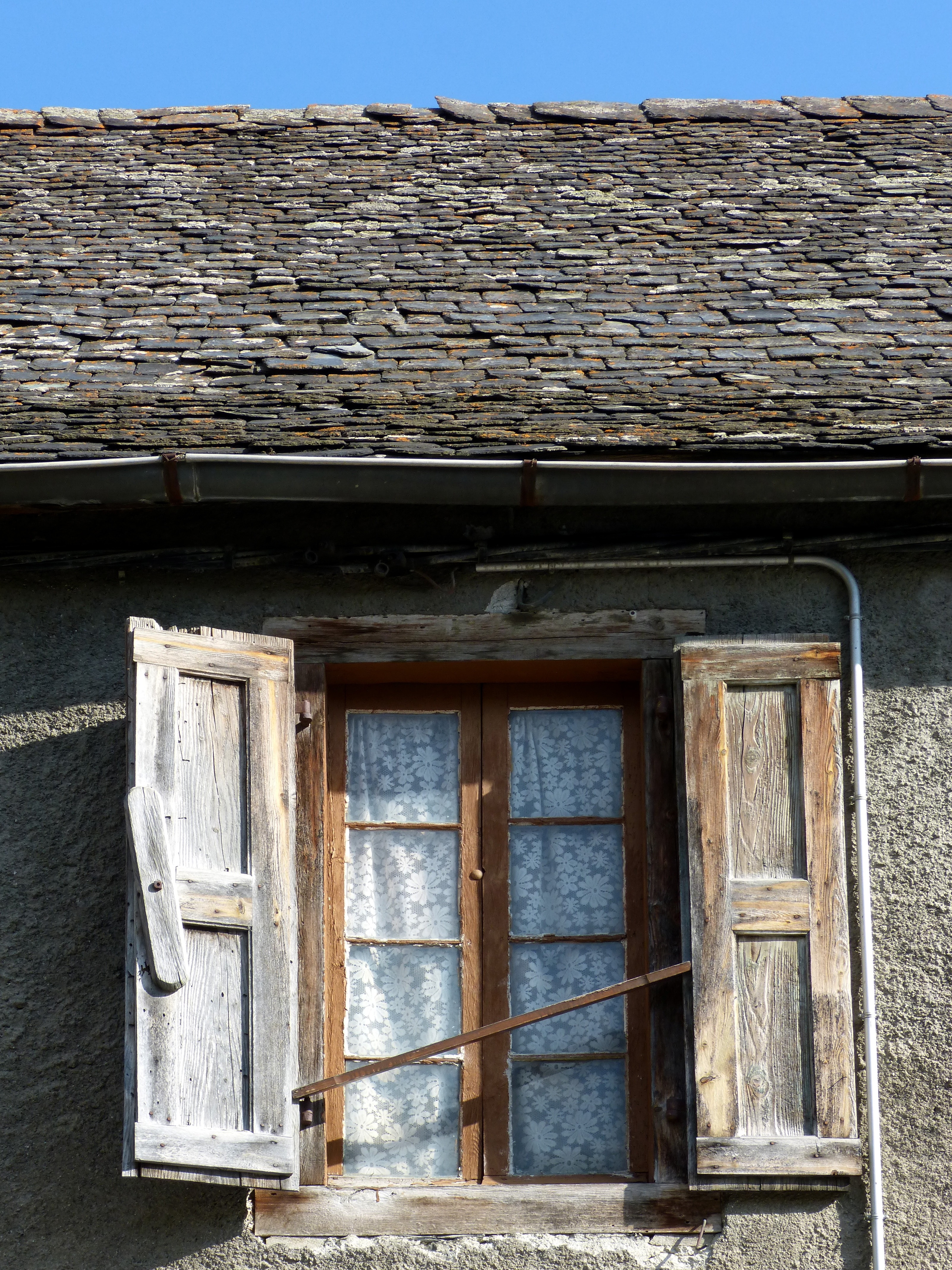 brown wooden framed window