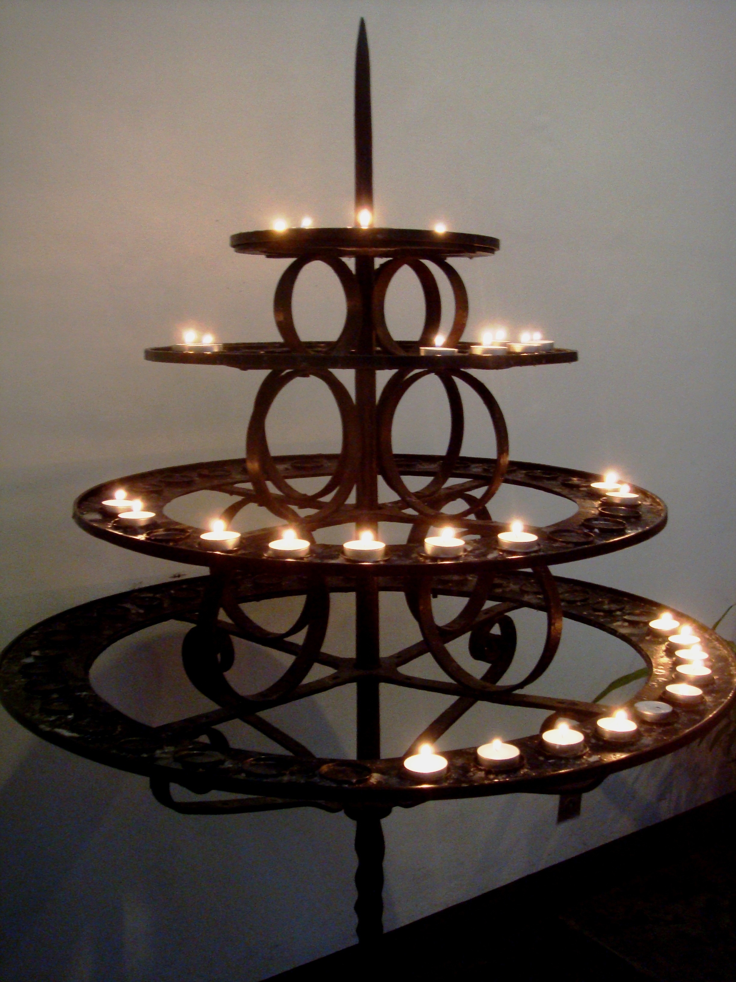 black steel 4 tier candle rack