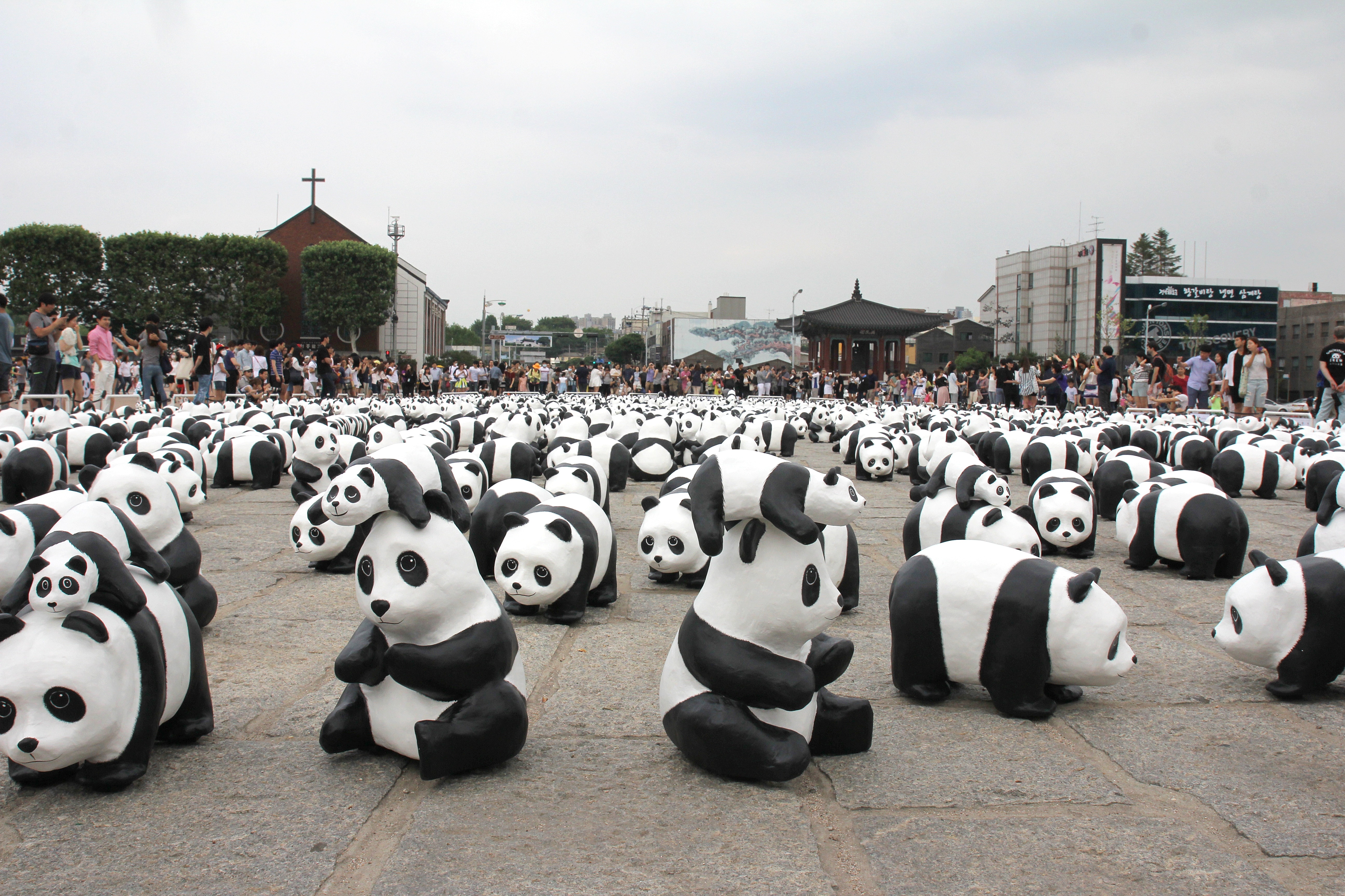 inflatable panda