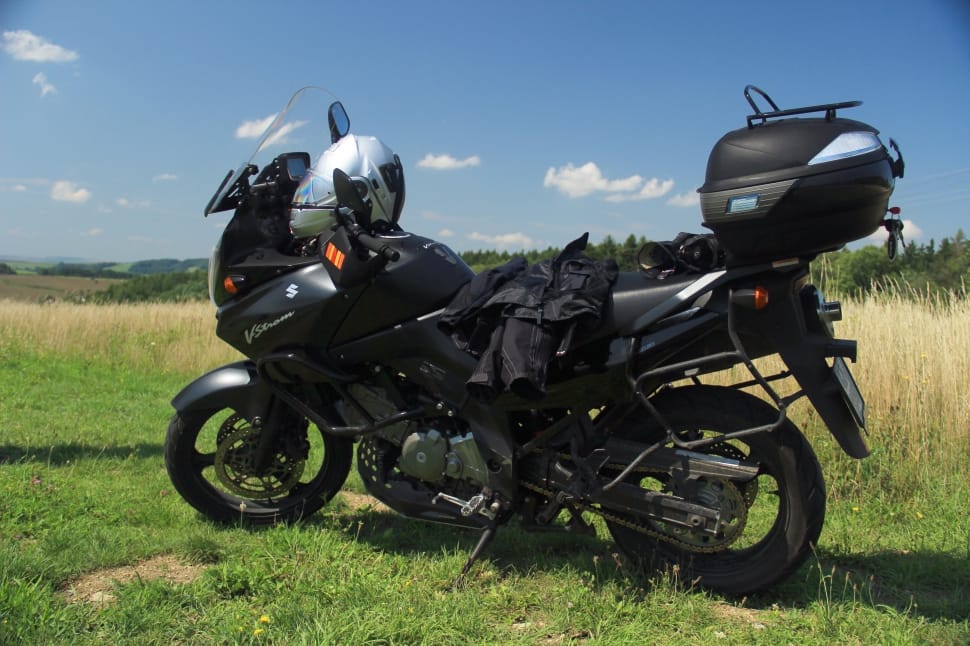 black sport touring motorcycle preview