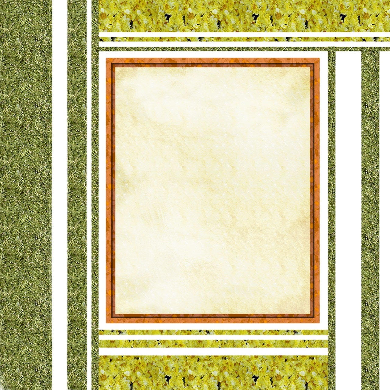 white brown and green rectangular artwork