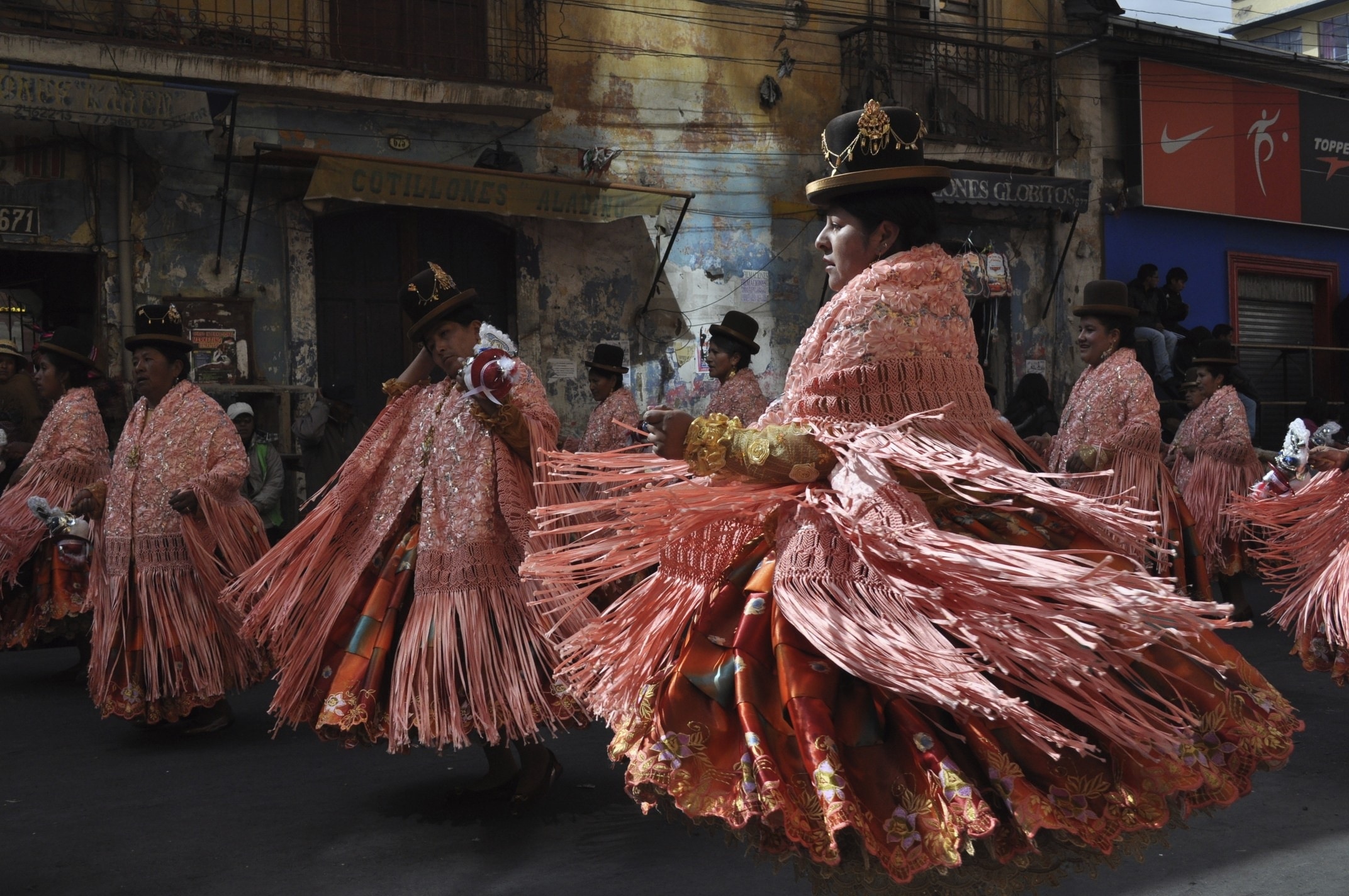 women's pink fringe traditional dresses