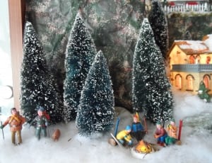 snowman village figurine set thumbnail