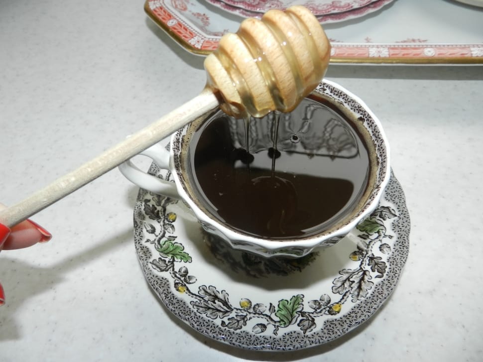 honey stick with cup and platter preview