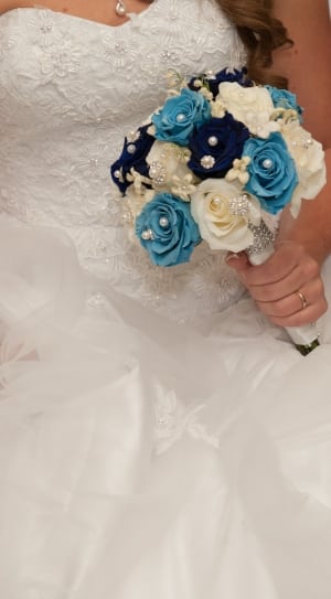 women's white floral sweetheart neckline wedding gown thumbnail
