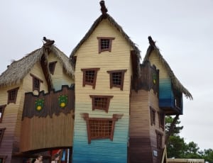 brown blue and black wooden house thumbnail