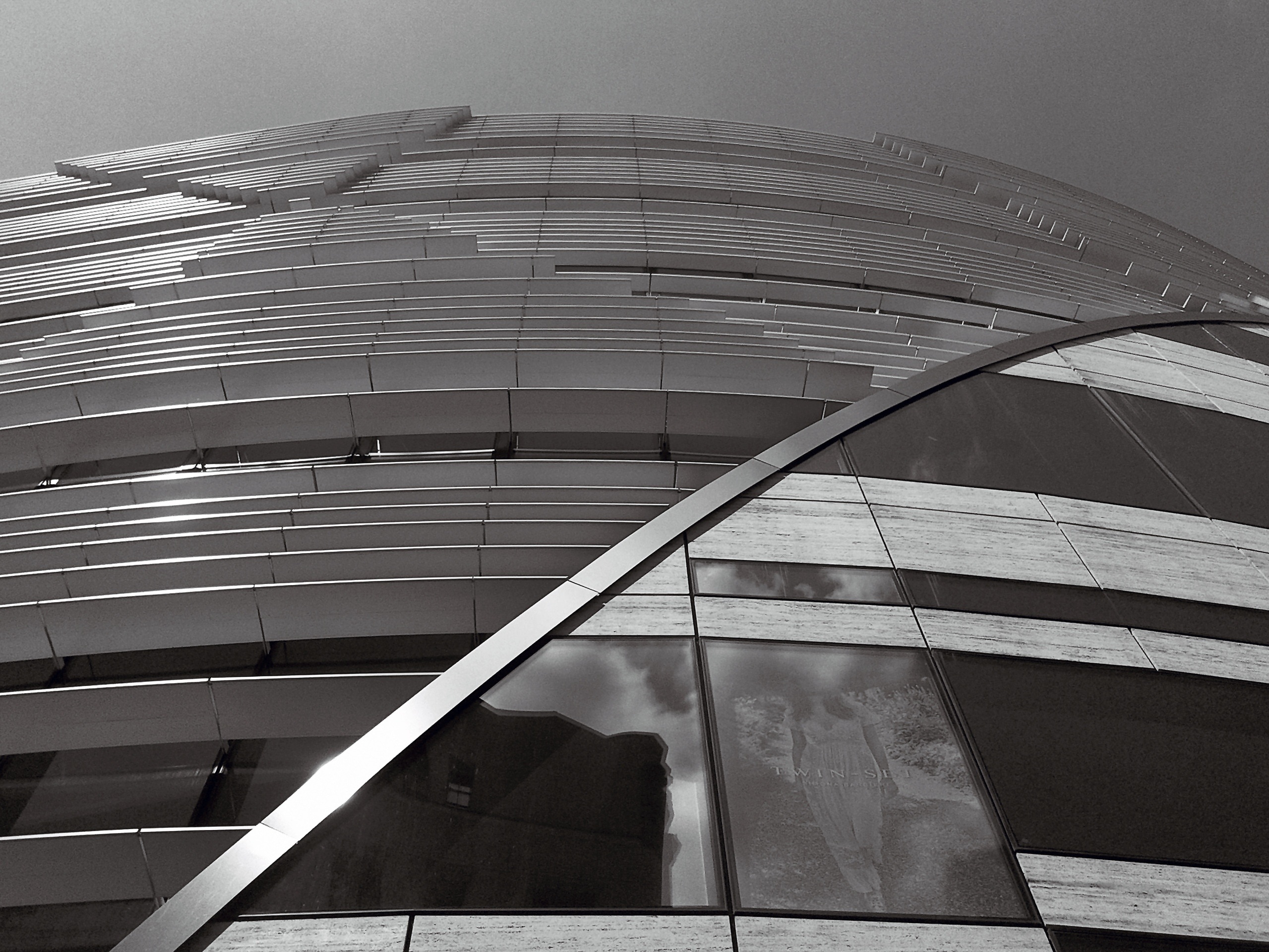 grey scale building photography