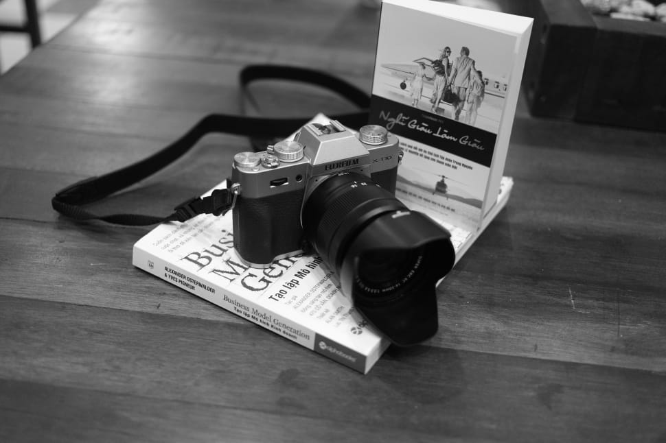 gray scale photo of camera preview
