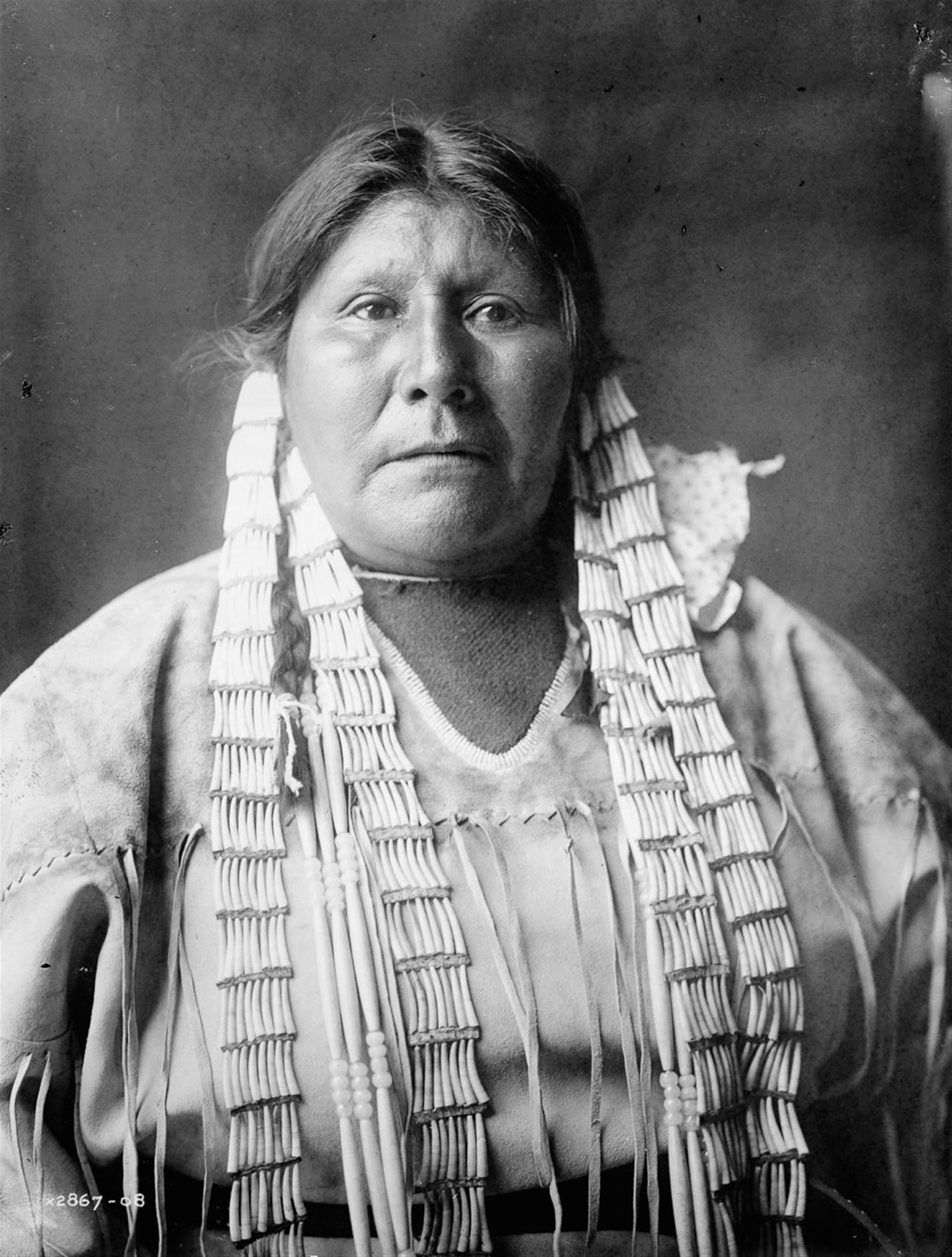 native american woman greyscale photo