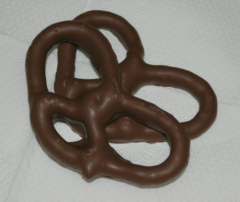 chocolate coated pretzels preview