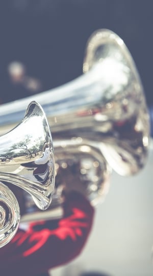 person playing stainless steel trumpet thumbnail