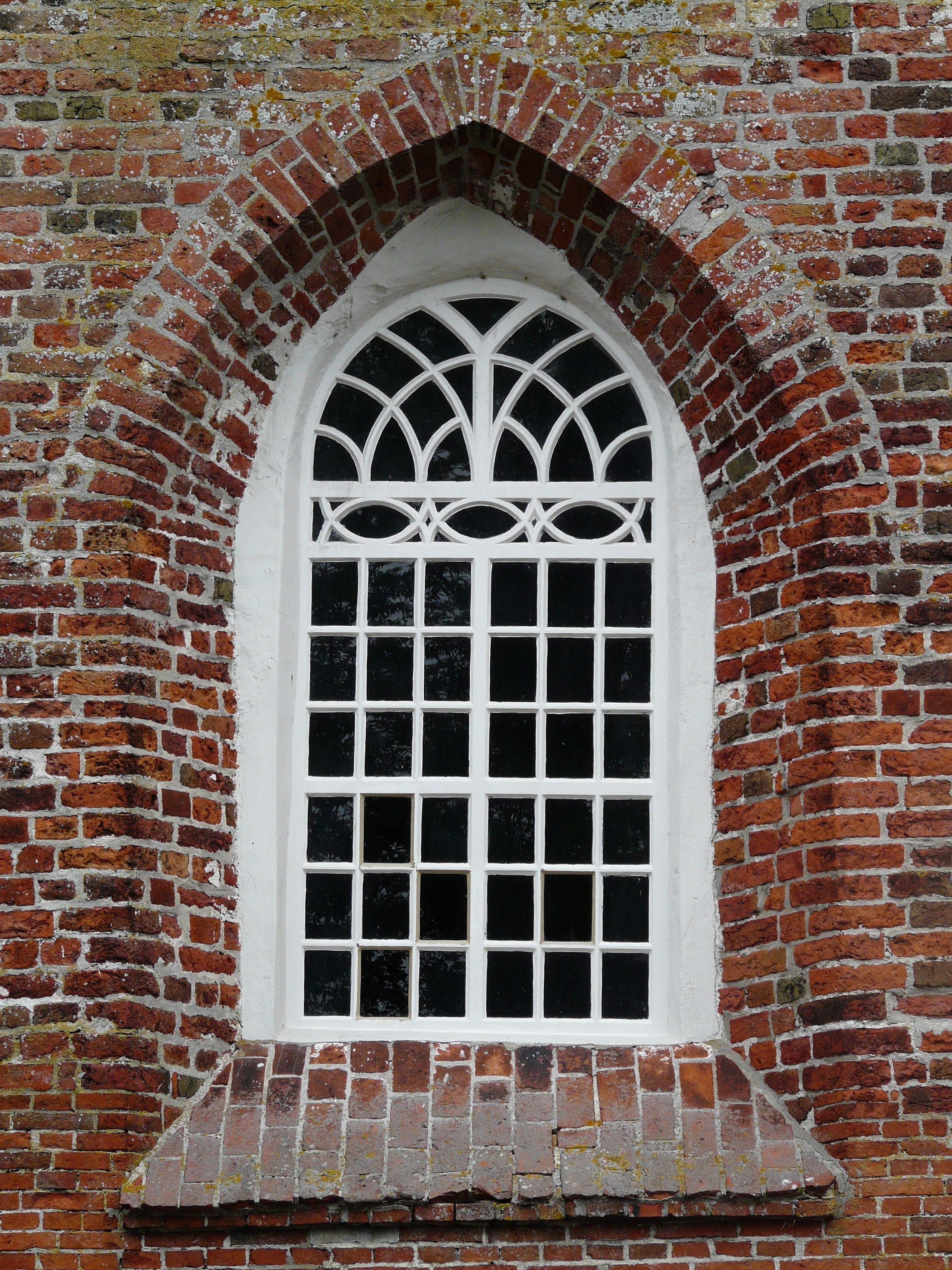 white steel window frame