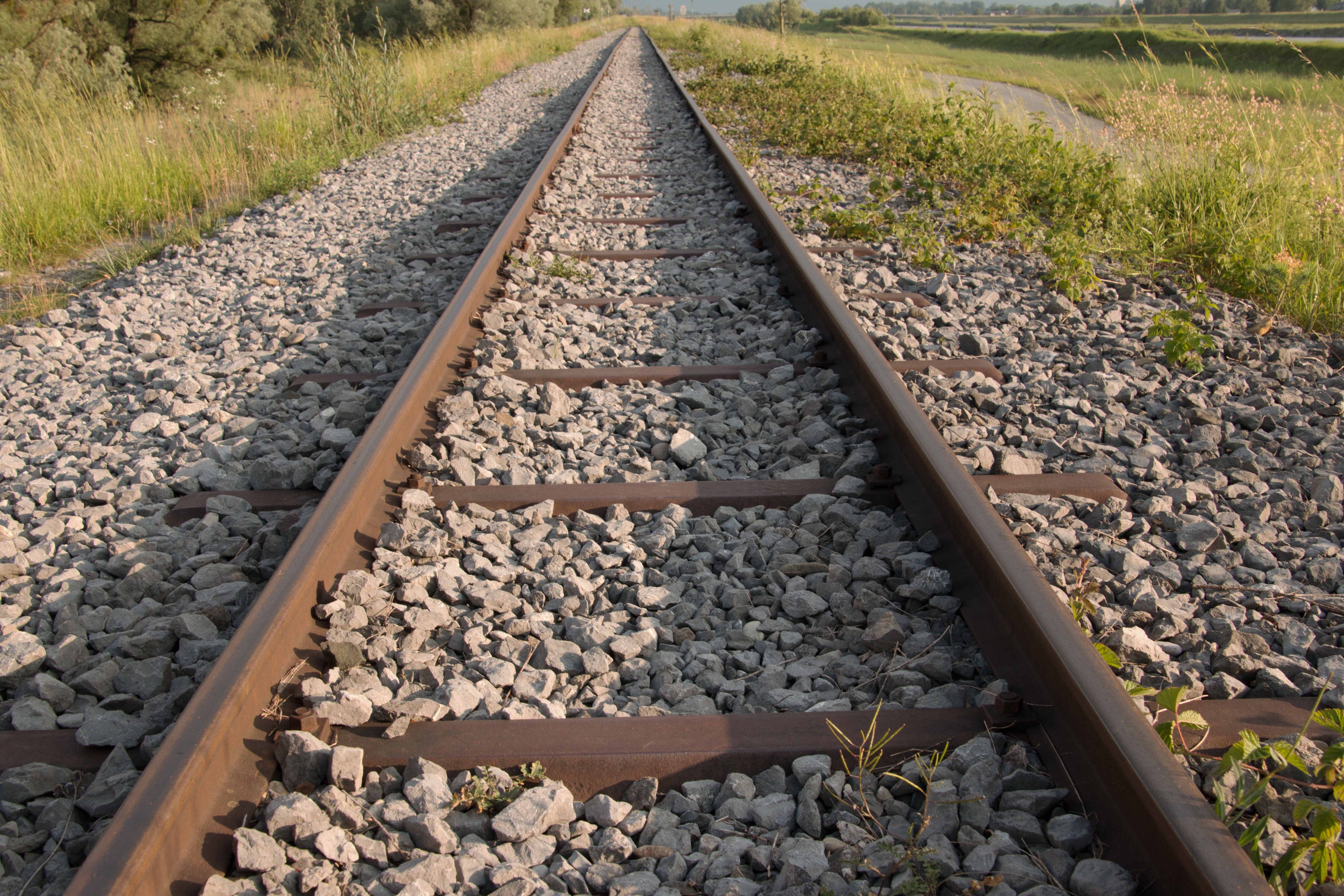 brown metal train track