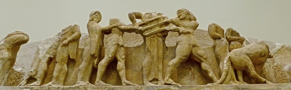group of people conrete statue preview