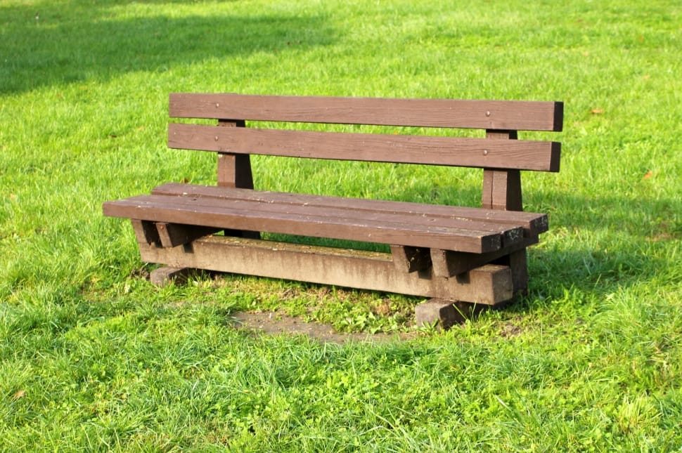 brown wooden bench preview
