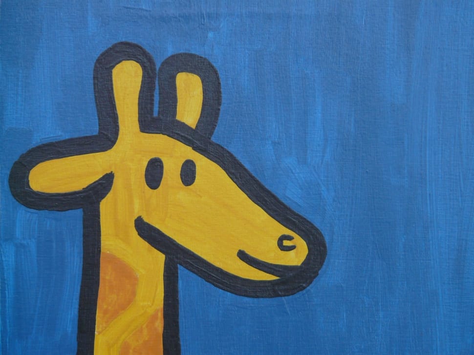 giraffe head painting preview