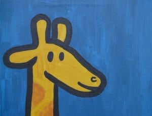 giraffe head painting thumbnail