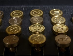 gold round buttons lot thumbnail