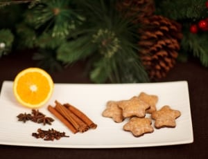 sliced orange fruit with star shape cookies thumbnail