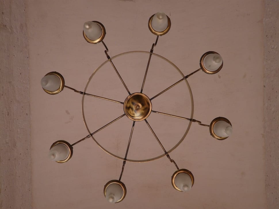 brass 8 lighted ceiling lamp preview