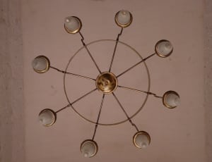 brass 8 lighted ceiling lamp thumbnail