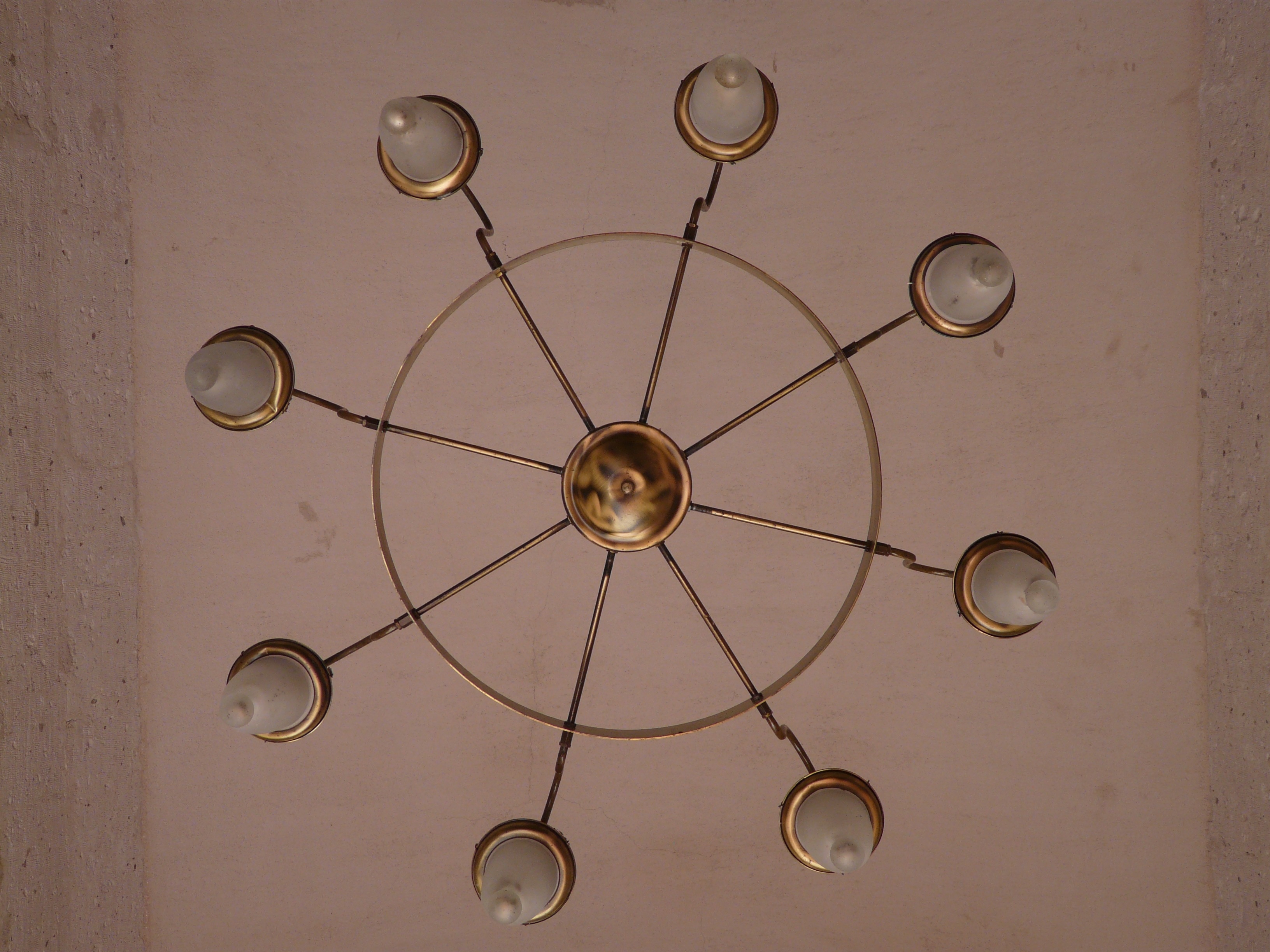 brass 8 lighted ceiling lamp