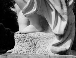 white concrete human feet statue thumbnail