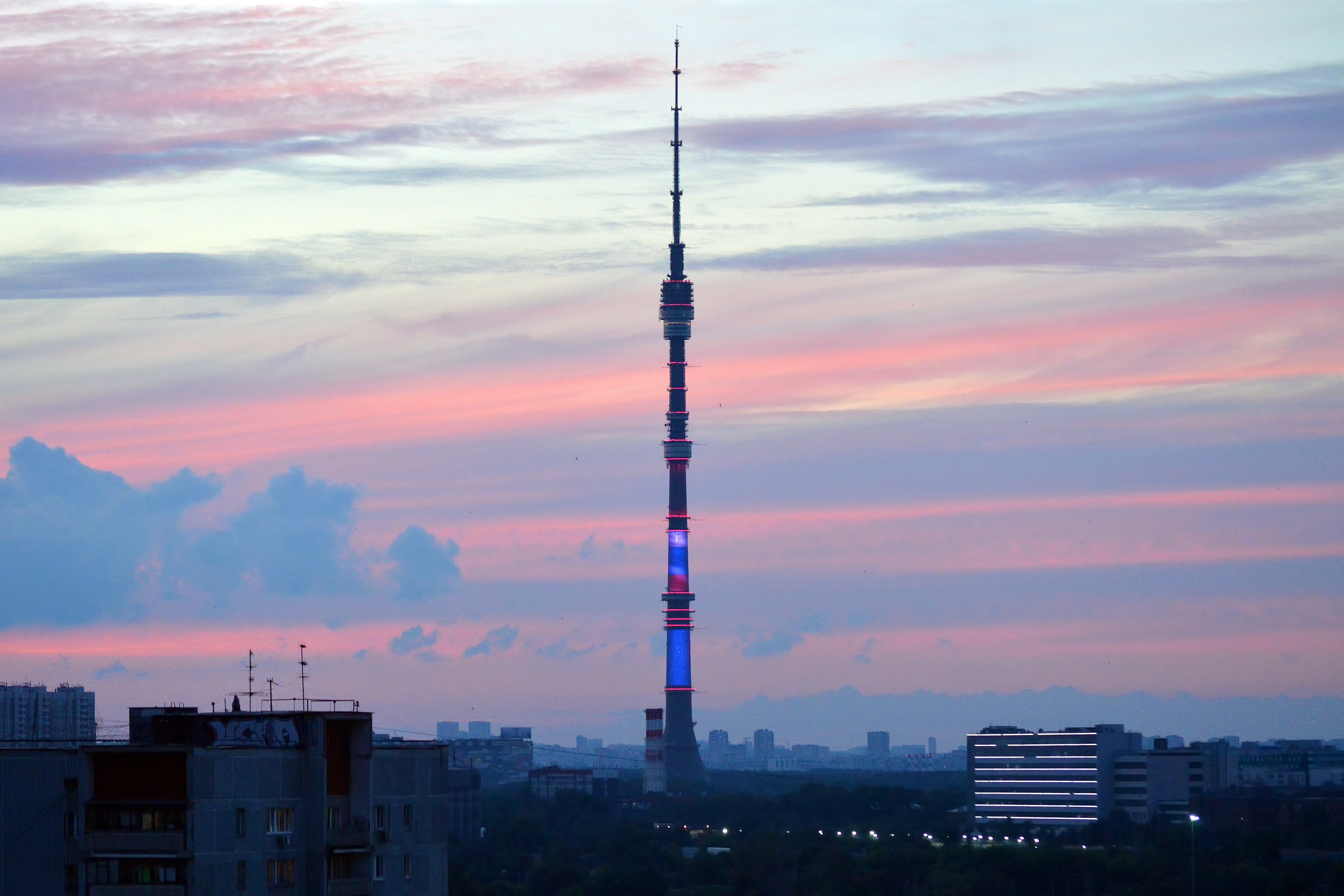 ostankino tower in moscow russia