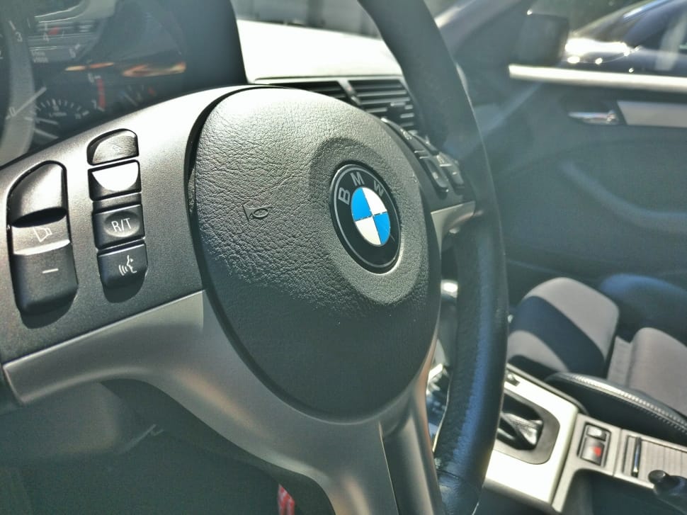 black bmw multi function steering wheel preview