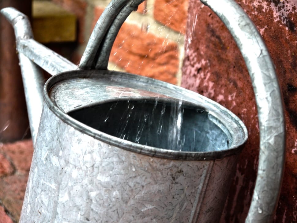 gray metal frame watering can preview