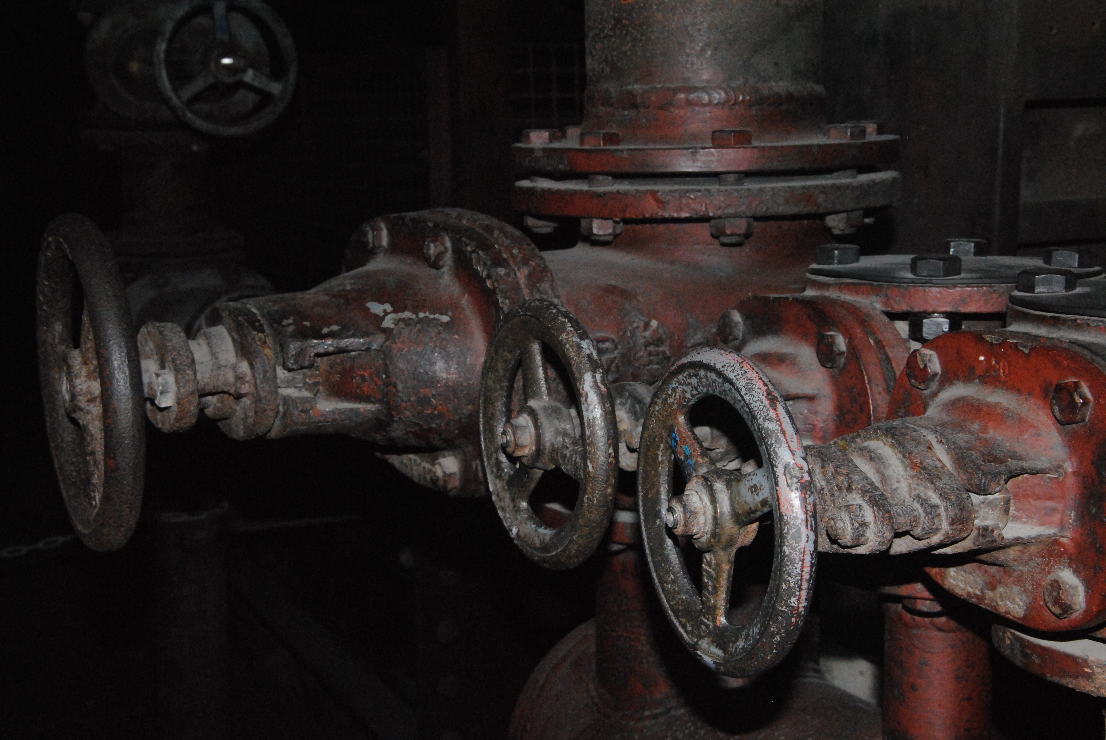 red steel valve knobs