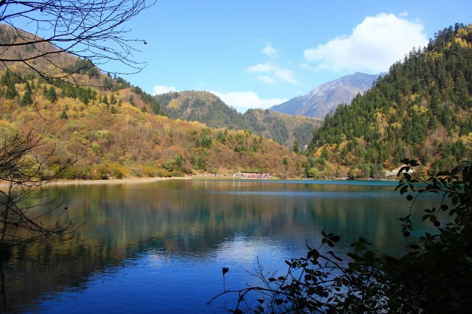 The Scenery, Blue Sky, Water, mountain, scenics preview