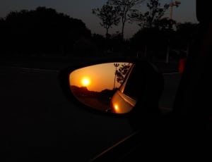 black frame car side mirror thumbnail