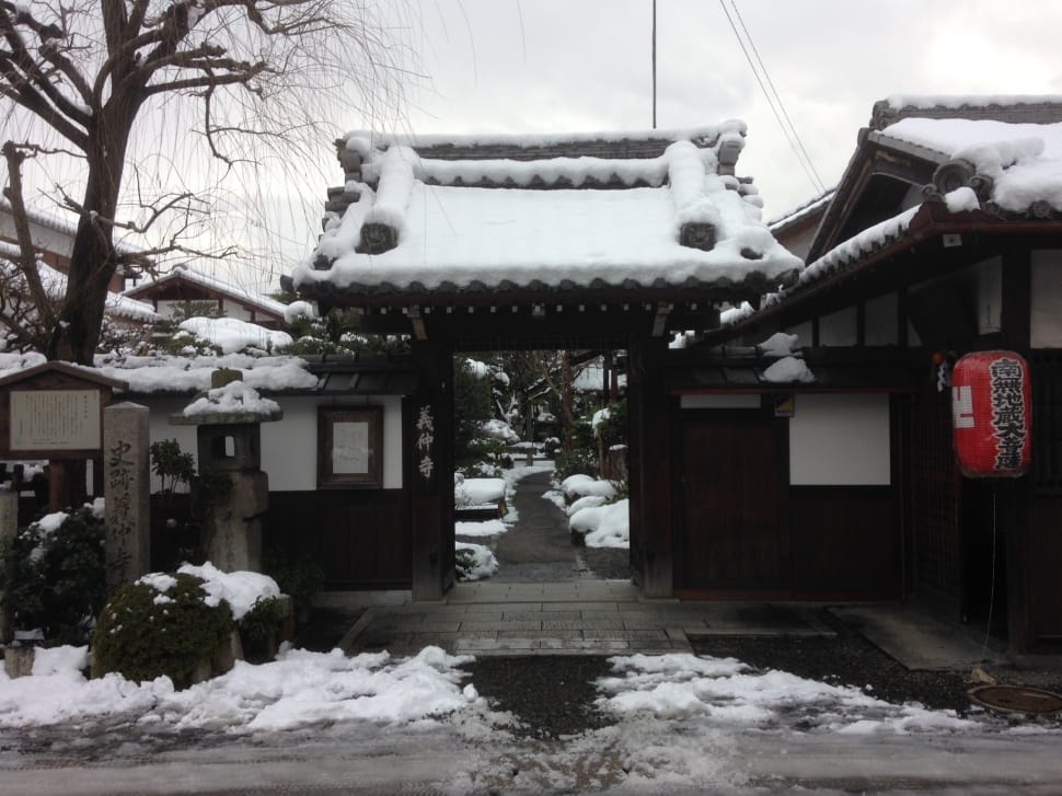 snow covered japanese house preview
