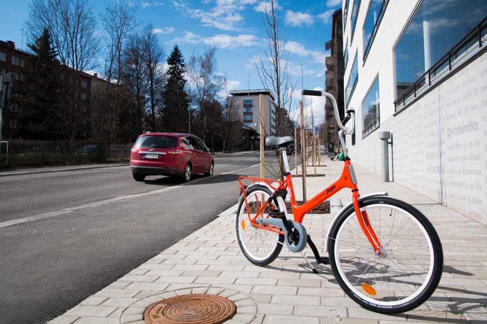 orange and black city bike preview