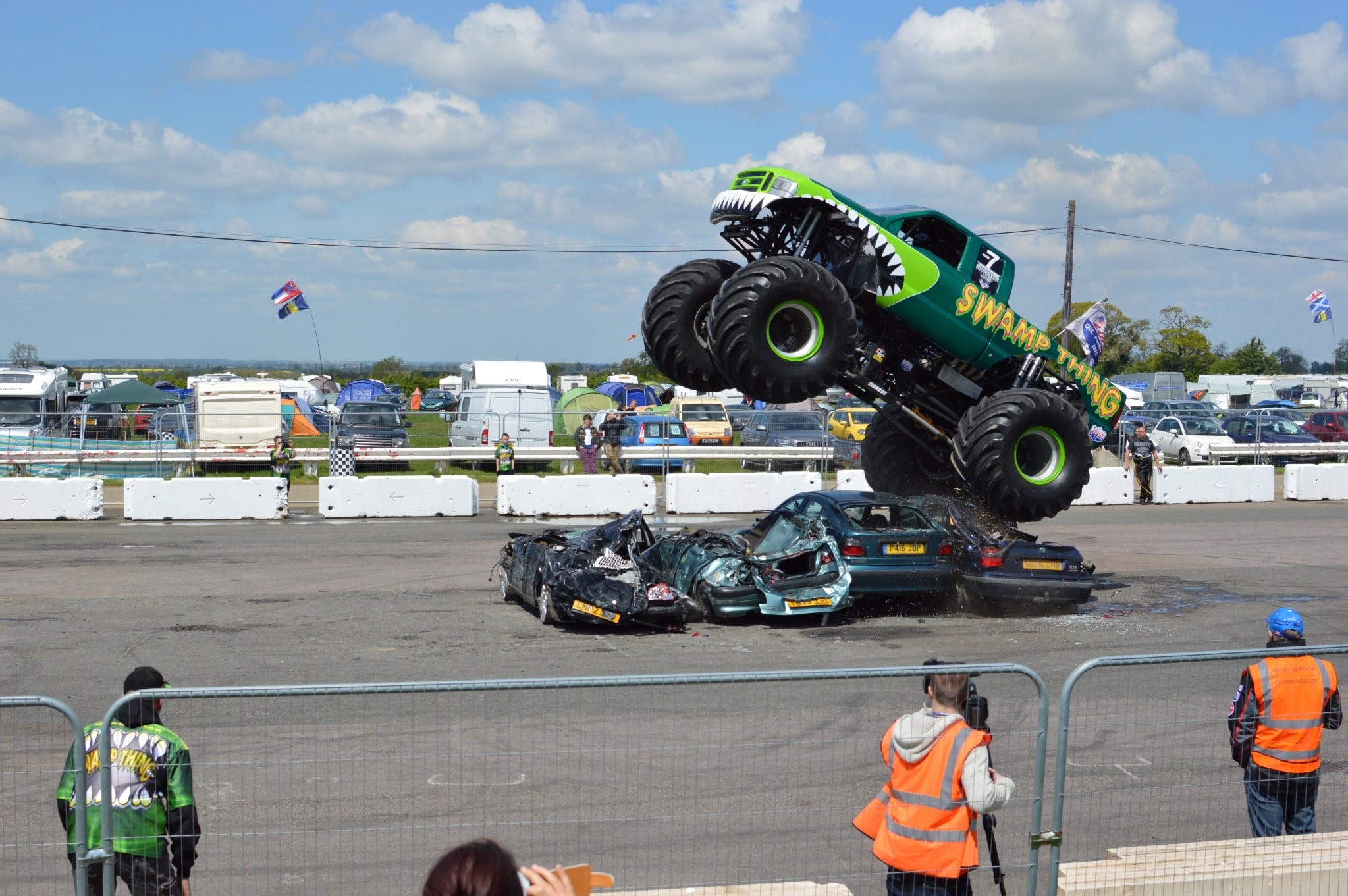 green and black swamp thing monster truck