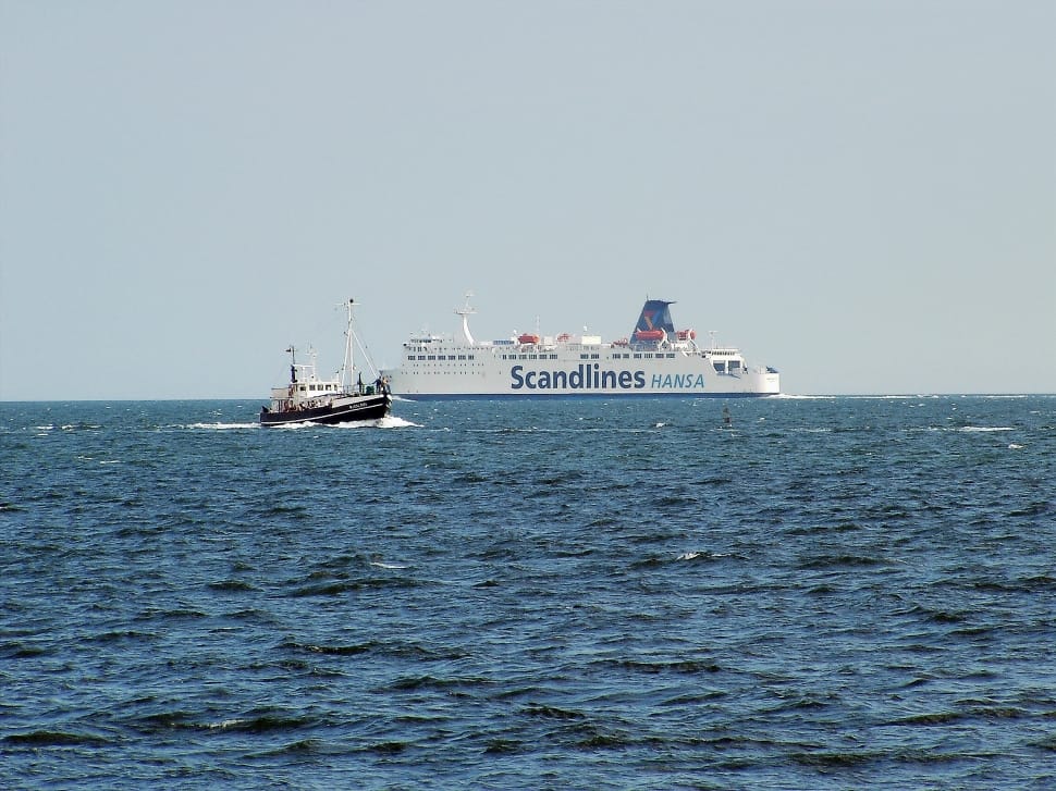 scandlines hansa ship on ocean during daytime preview
