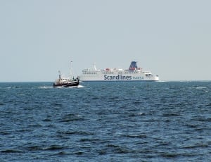 scandlines hansa ship on ocean during daytime thumbnail