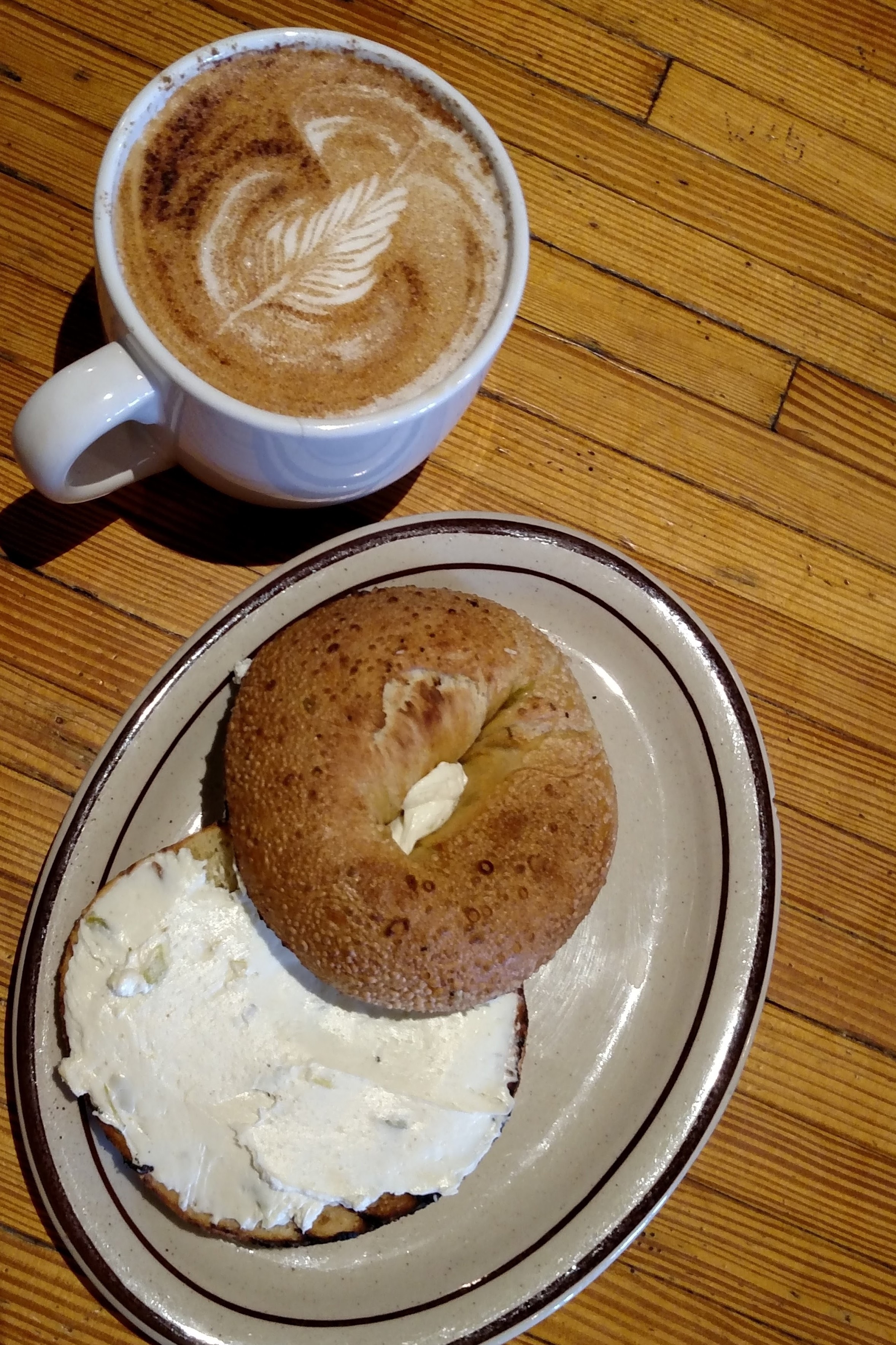 cappuccino and bread