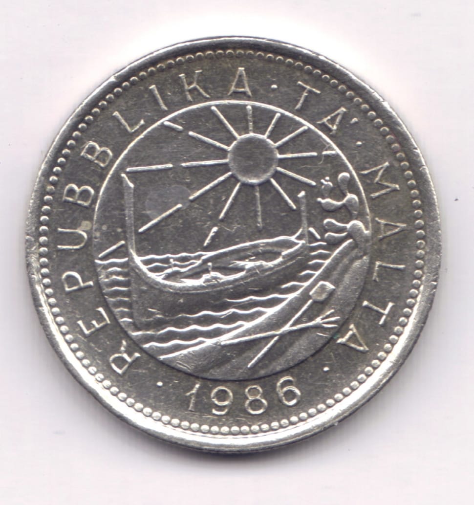 silver Republika Ta Malta 1986 coin preview