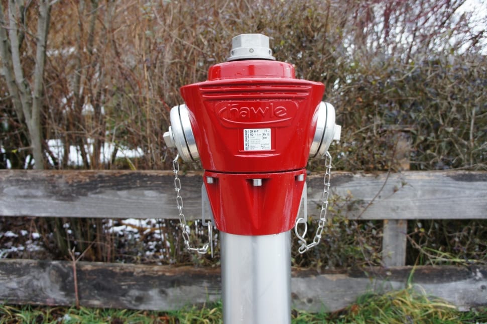red and silver hawle fire hydrant preview