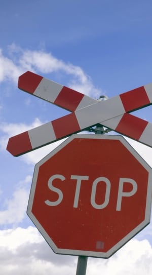 Stop signage during daytime thumbnail