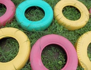 green pink and yellow auto tires thumbnail