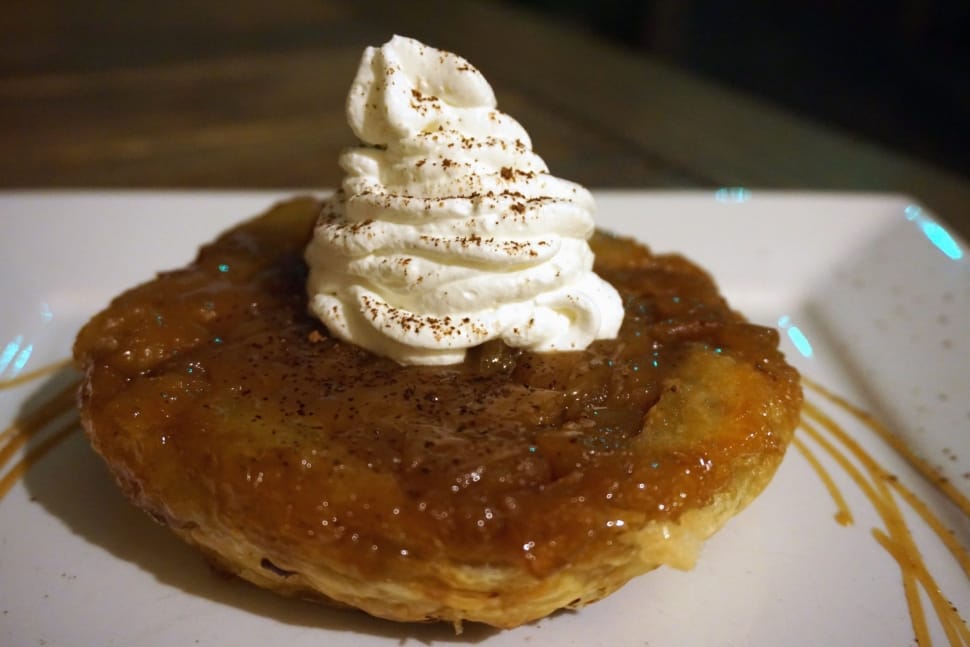 brown pancake with whipped cream preview