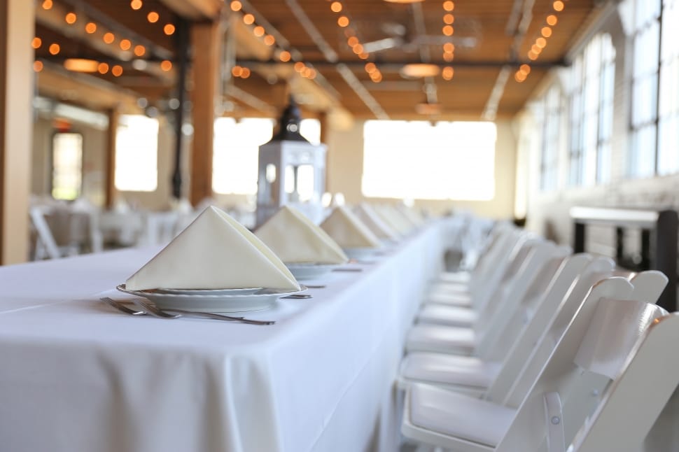 white long table preview