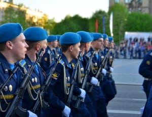 men's blue military uniform thumbnail