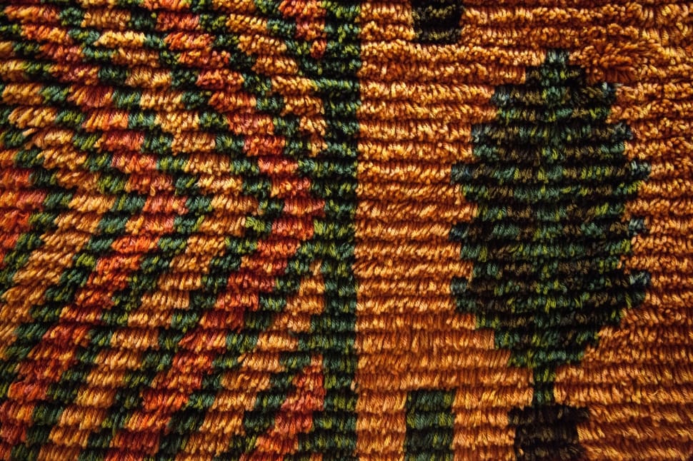 green and brown knitted tree textile preview
